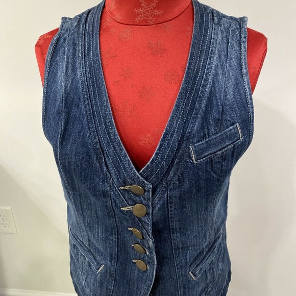 CAbi Blue Denim Vest - Picture 2 of 8